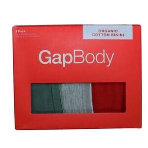 Brand New Gap Body Women's Size Large 3 Pack Organic Cotton Bikini Panties